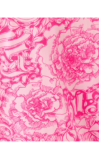 CRISPIN PJ BUTTON-UP TOP, PINK ASTER A ROSE BY ANY OTHER NAME