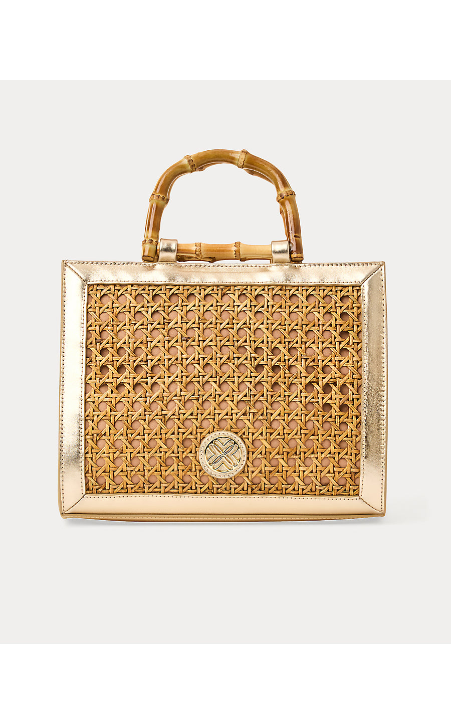 LIZA CANE TOP HANDLE BAG, NATURAL