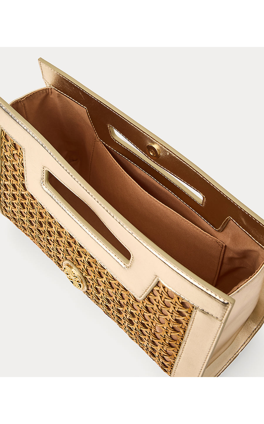 LIZA CANE CLUTCH, NATURAL