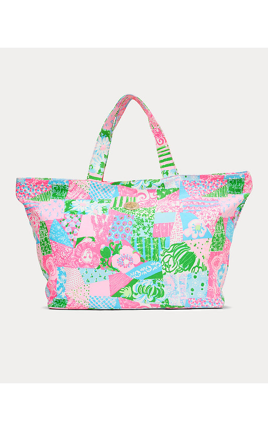 GWP POOL TOTE, MULTI CRAZY QUILT