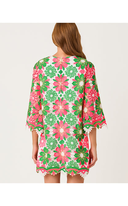 JOURI LACE DRESS, CHERRY BLOSSOM PINK SUNSHINE TILE LACE