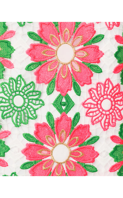 JOURI LACE DRESS, CHERRY BLOSSOM PINK SUNSHINE TILE LACE