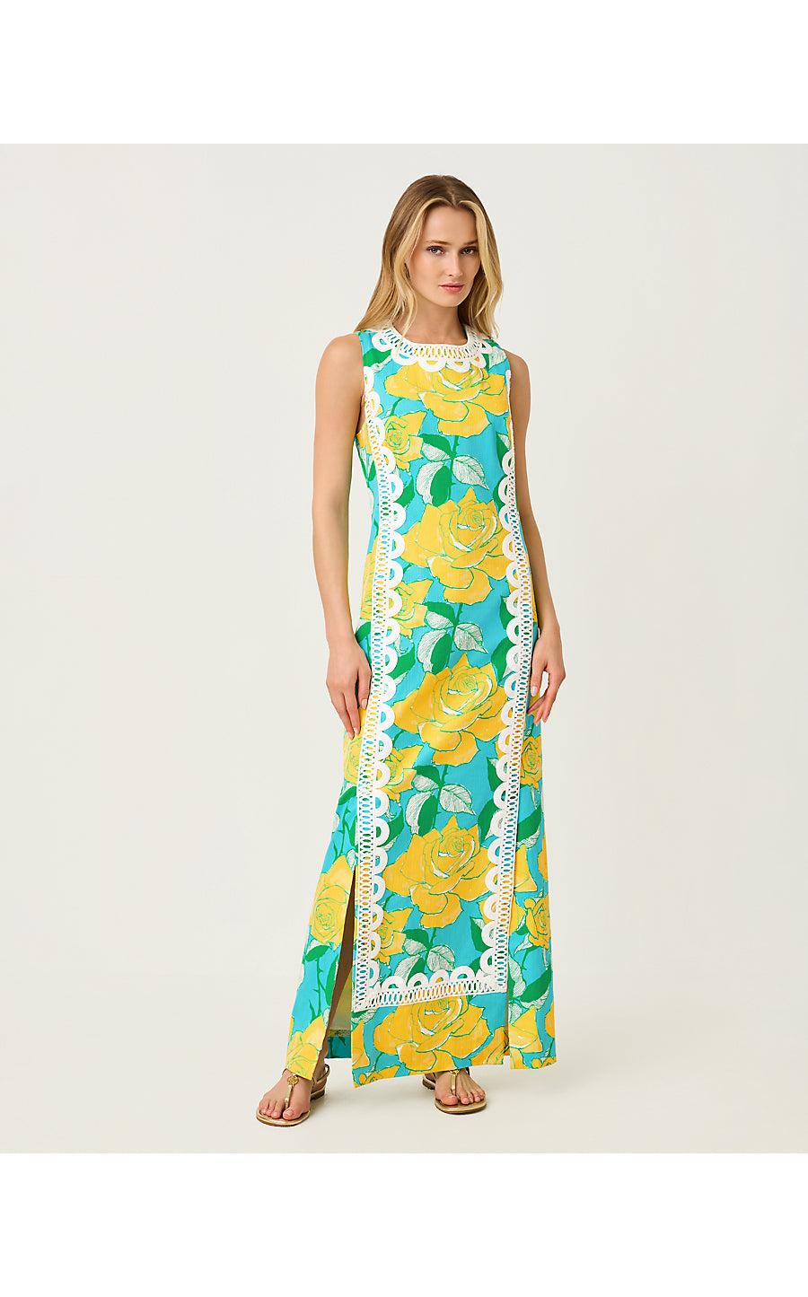 LOTTA STRETCH MAXI SHIFT, BLUE CURACAO ROSE BUD