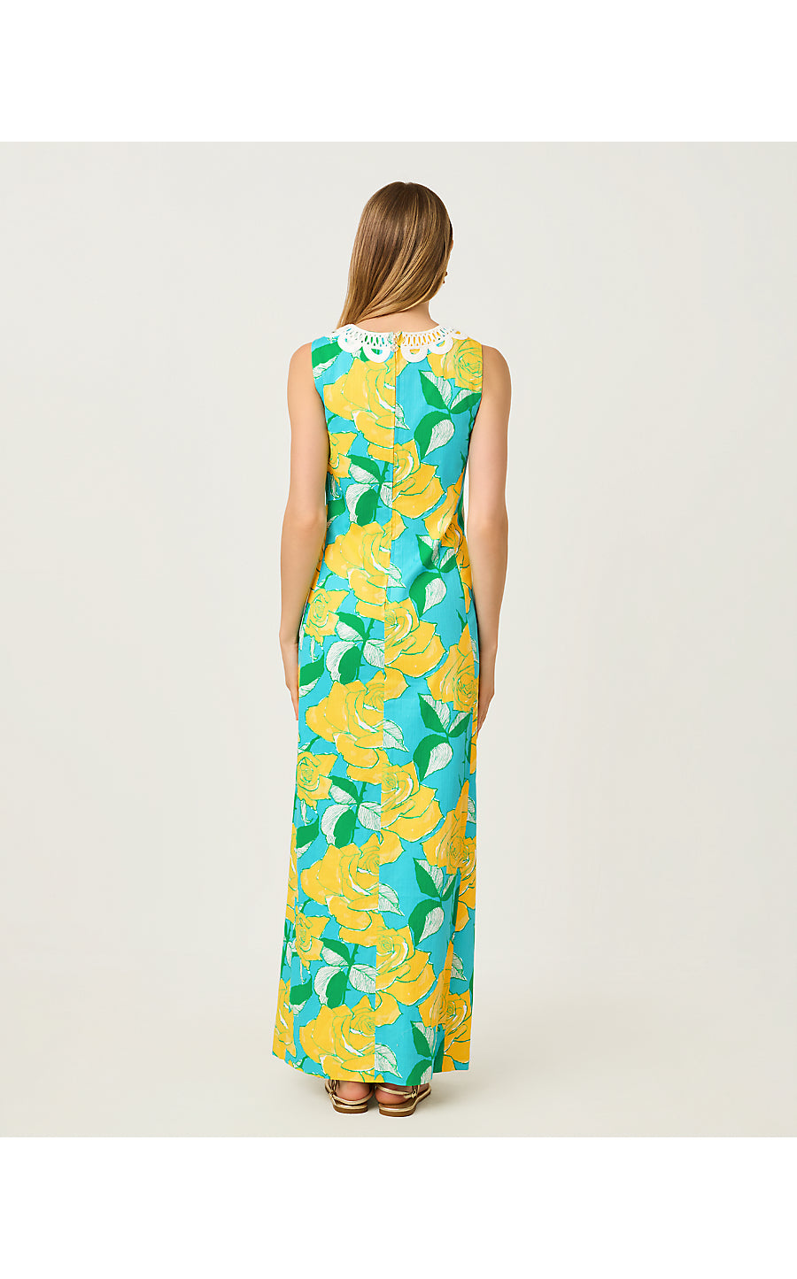 LOTTA STRETCH MAXI SHIFT, BLUE CURACAO ROSE BUD