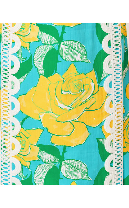 LOTTA STRETCH MAXI SHIFT, BLUE CURACAO ROSE BUD