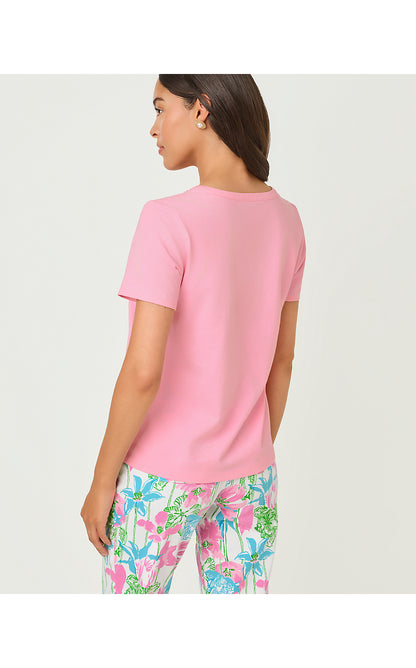 CLAIRMONT PEARL KNIT TOP, CONCH SHELL PINK