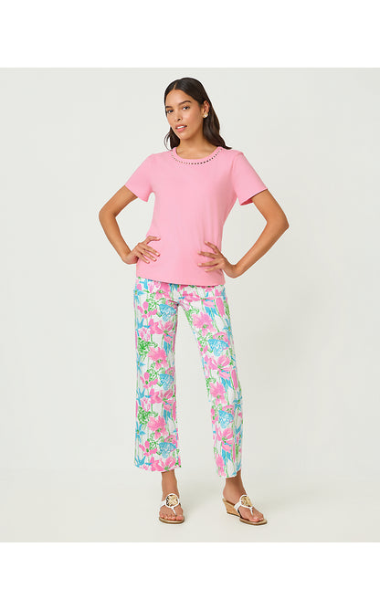 CLAIRMONT PEARL KNIT TOP, CONCH SHELL PINK