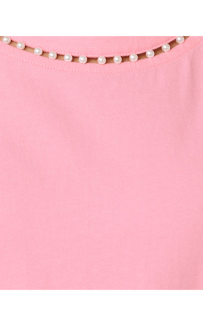 CLAIRMONT PEARL KNIT TOP, CONCH SHELL PINK