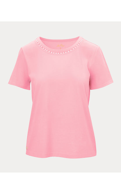 CLAIRMONT PEARL KNIT TOP, CONCH SHELL PINK