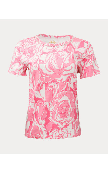 CLAIRMONT PEARL KNIT TOP, CONFETTI PINK ROSANNA