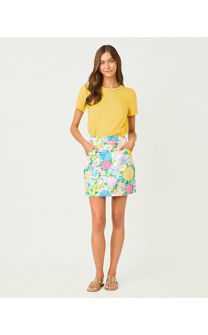 CLAIRMONT PEARL KNIT TOP, ESTELLE YELLOW