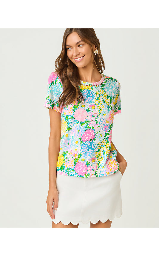 CLAIRMONT PEARL KNIT TOP, MULTI LILLY GARDEN