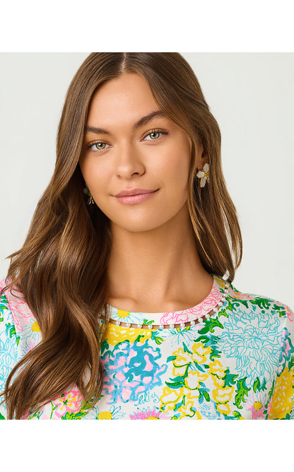 CLAIRMONT PEARL KNIT TOP, MULTI LILLY GARDEN