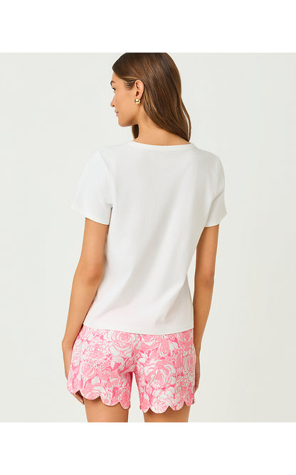 CLAIRMONT PEARL KNIT TOP, RESORT WHITE