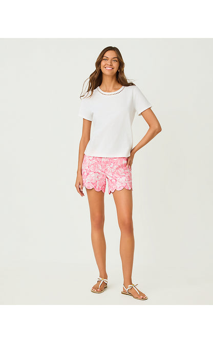 CLAIRMONT PEARL KNIT TOP, RESORT WHITE