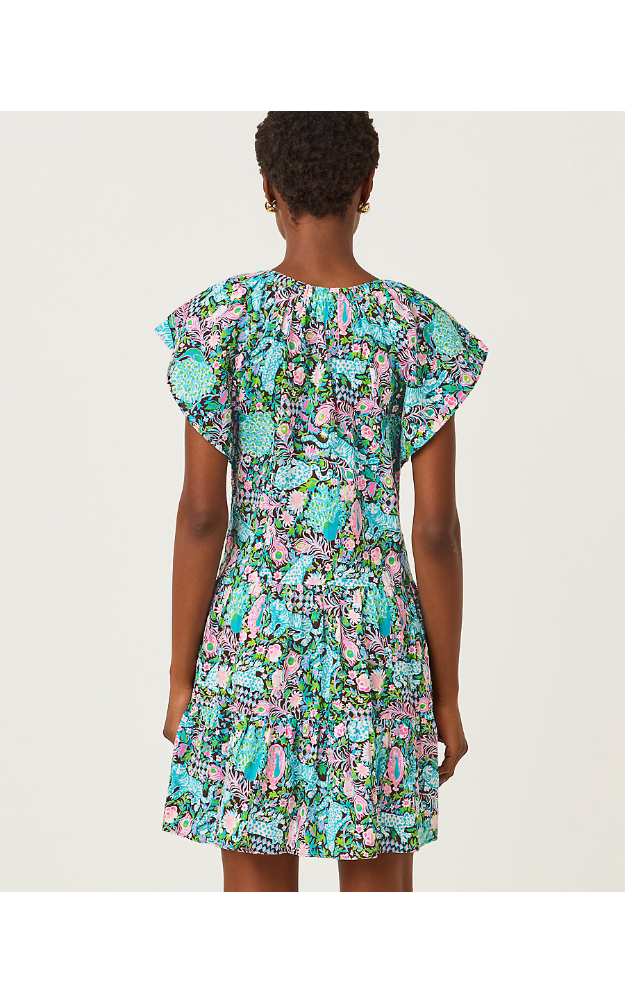 NORELLA LINEN DRESS, MULTI ROYAL ZOO