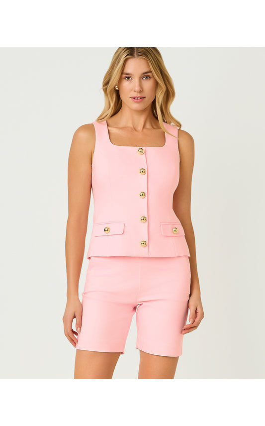 SARISSA STRETCH 7" SHORT, PINK MUSE