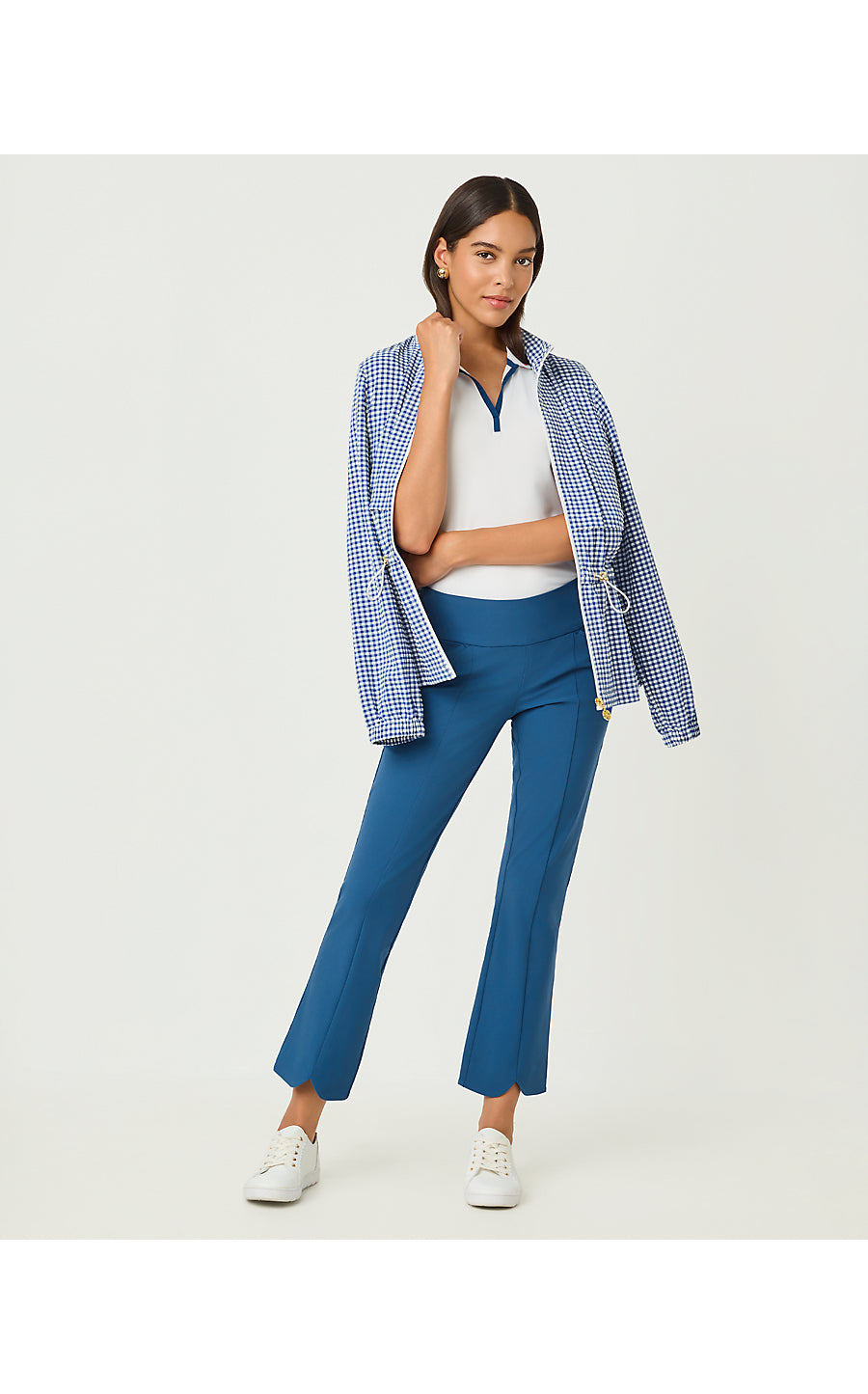 CORSO SCALLOP KICK FLARE PANT, STARLIGHT NAVY