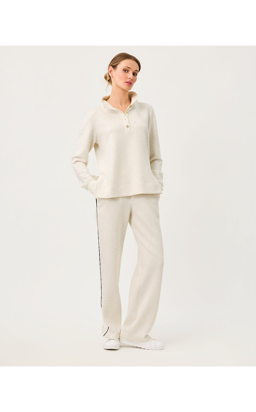 NASSAU LOUNGE PANT UPF 50+, HEATHERED COCONUT