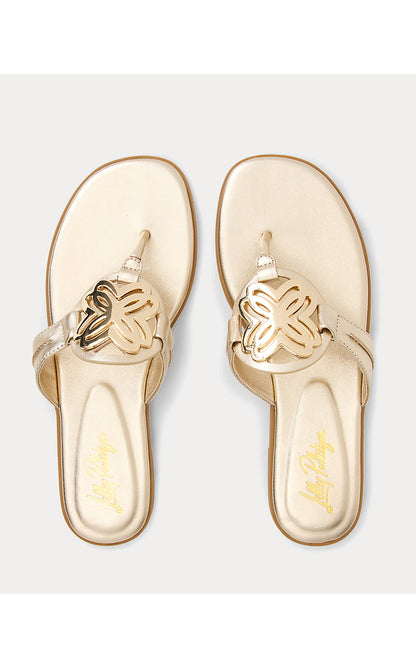 THE LILLY SANDAL, GOLD METALLIC