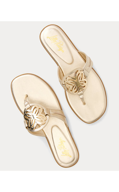 THE LILLY SANDAL, GOLD METALLIC