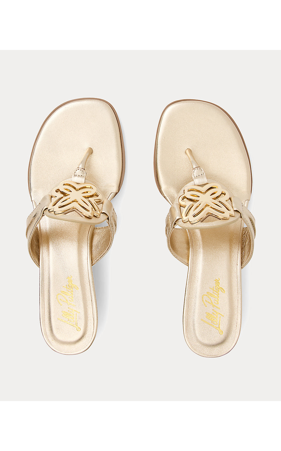 THE LILLY WEDGE, GOLD METALLIC