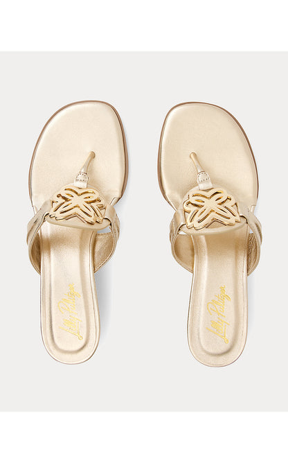 THE LILLY WEDGE, GOLD METALLIC
