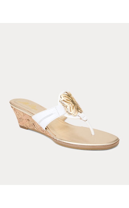 THE LILLY WEDGE, RESORT WHITE