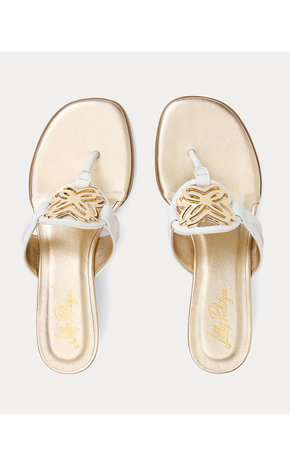 THE LILLY WEDGE, RESORT WHITE