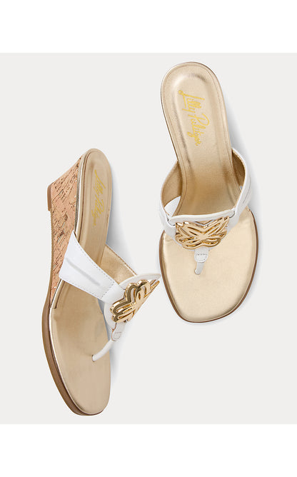 THE LILLY WEDGE, RESORT WHITE