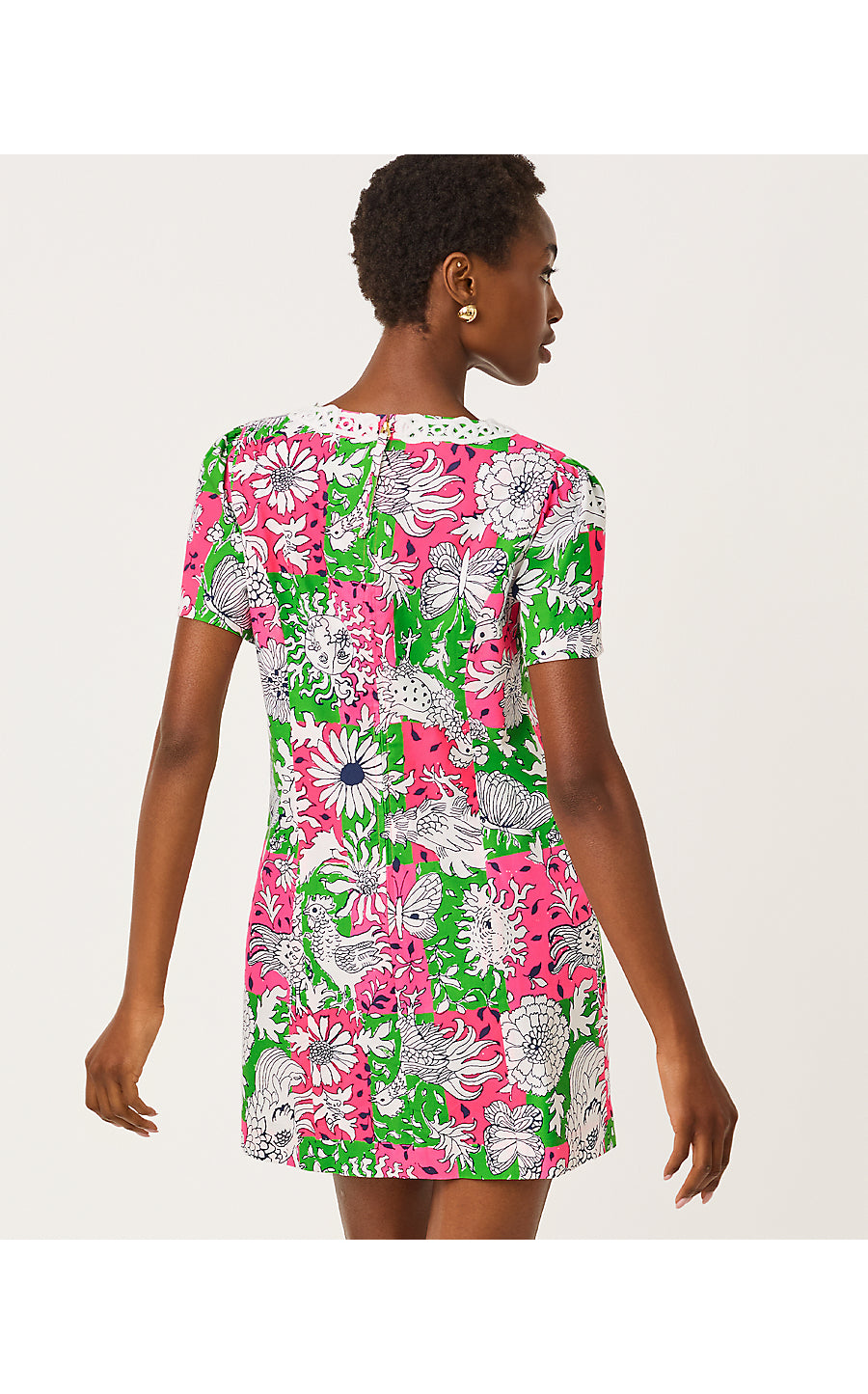 SALEM SHIFT ROMPER, CHERRY BLOSSOM PINK CHICKEN CHECK