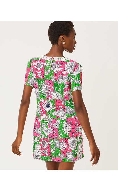SALEM SHIFT ROMPER, CHERRY BLOSSOM PINK CHICKEN CHECK