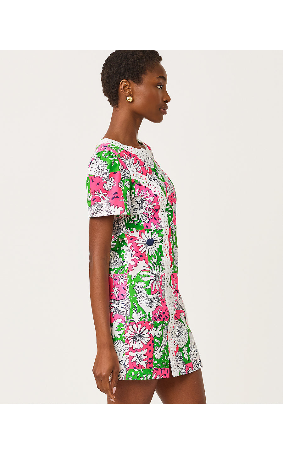 SALEM SHIFT ROMPER, CHERRY BLOSSOM PINK CHICKEN CHECK
