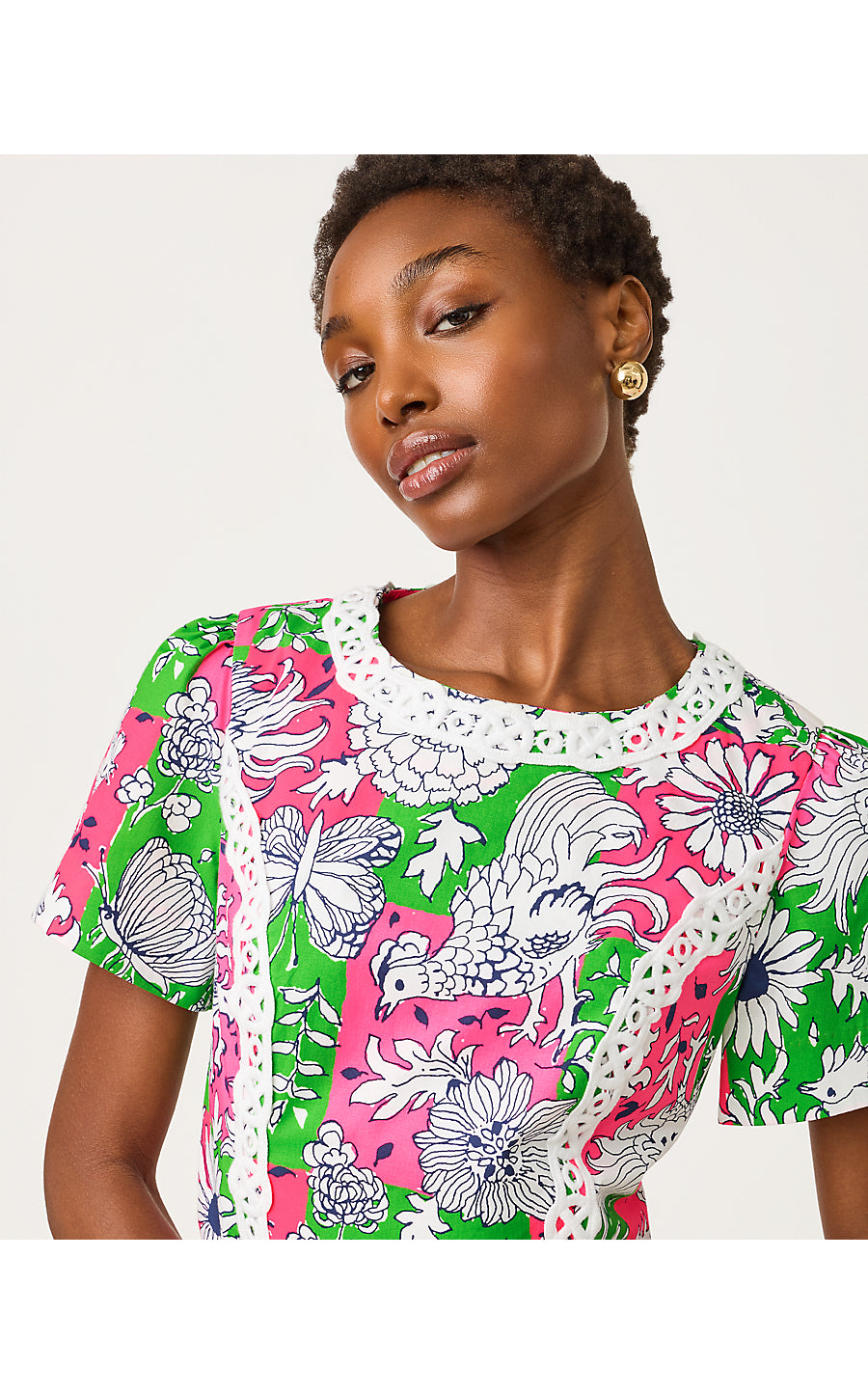SALEM SHIFT ROMPER, CHERRY BLOSSOM PINK CHICKEN CHECK