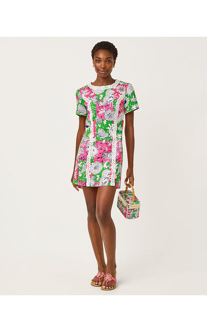 SALEM SHIFT ROMPER, CHERRY BLOSSOM PINK CHICKEN CHECK