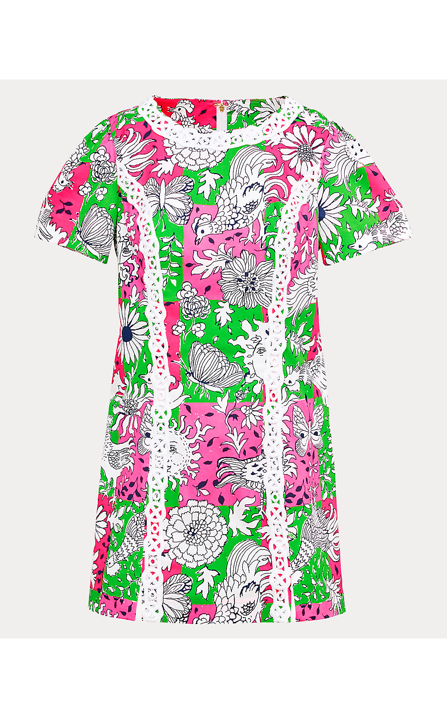 SALEM SHIFT ROMPER, CHERRY BLOSSOM PINK CHICKEN CHECK