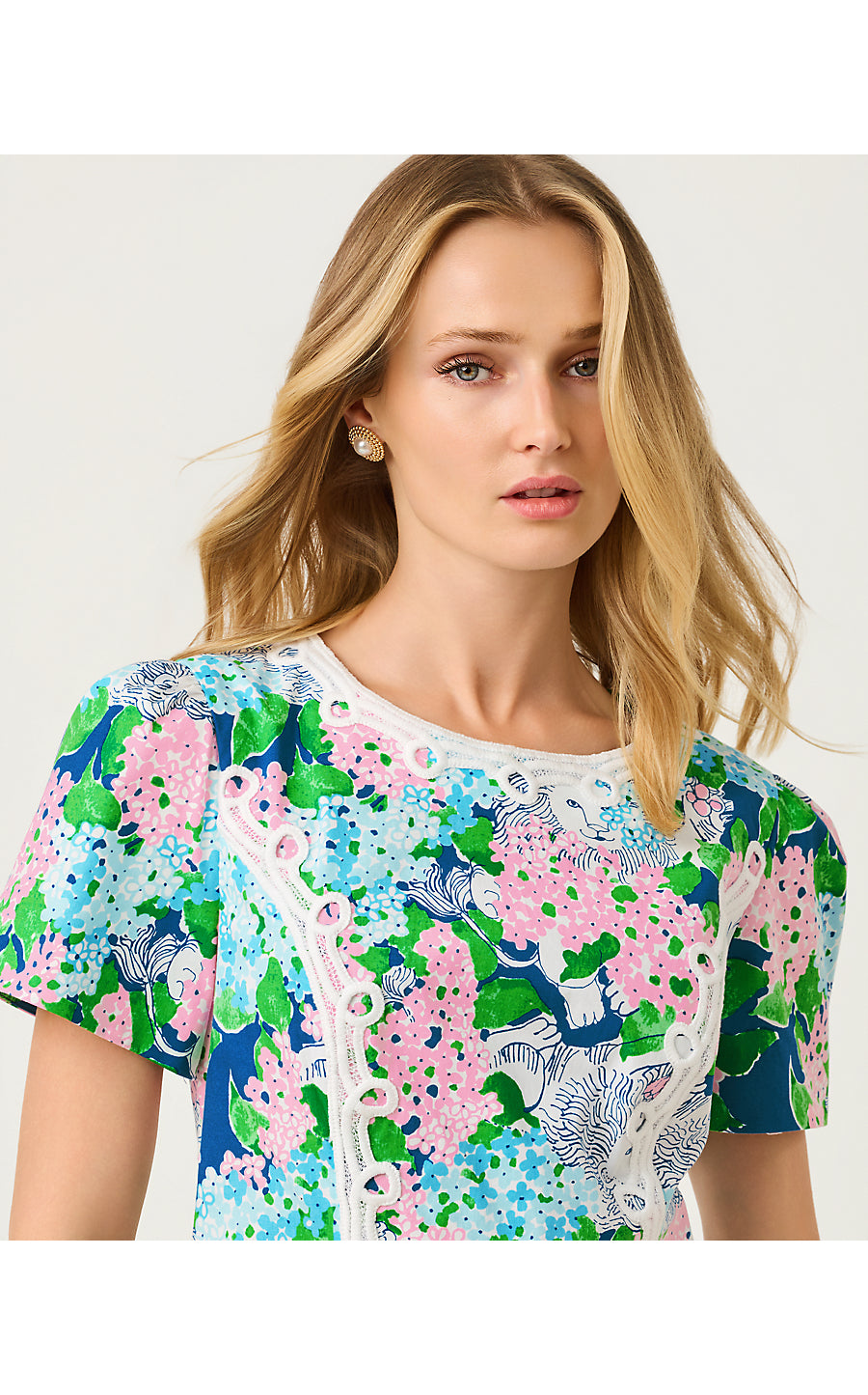 SALEM SHIFT ROMPER, STARLIGHT NAVY LYDIA THE LION