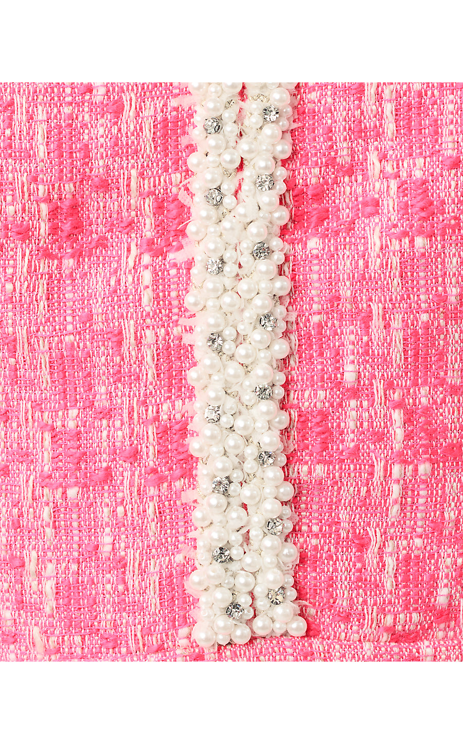 TWILA SKIRTED ROMPER, CHERRY BLOSSOM PINK BLURRED LINES BOUCLE