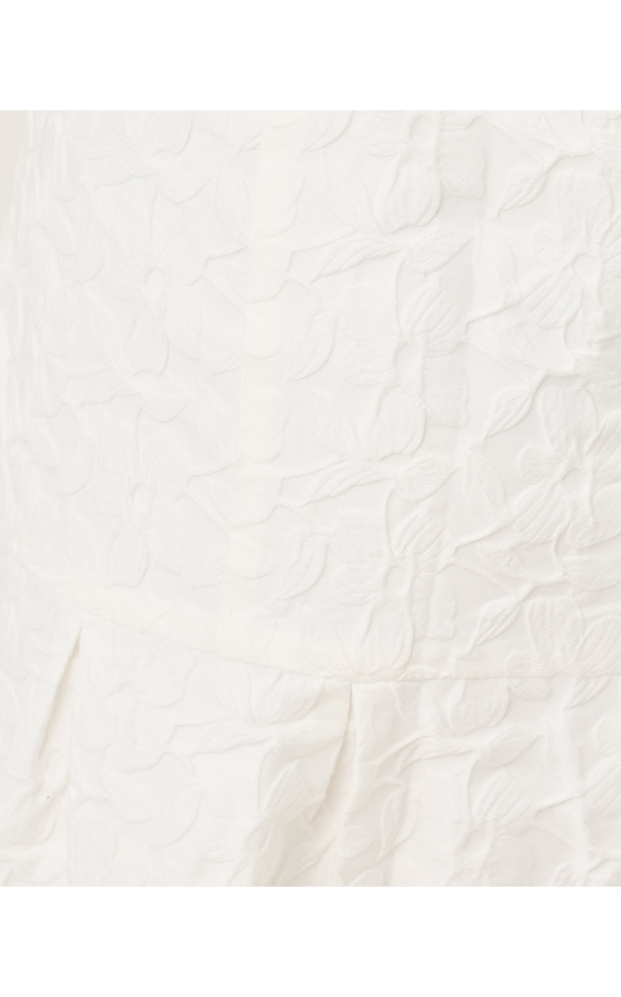 DRUSILLA SKIRTED ROMPER, RESORT WHITE FLORAL JACQUARD