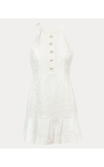 DRUSILLA SKIRTED ROMPER, RESORT WHITE FLORAL JACQUARD