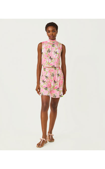 SHERAH SKIRTED ROMPER, PISTACHIO MACARON BEES KNEES