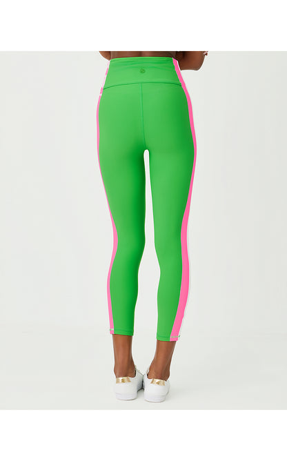 WEEKENDER HIGH RISE MIDI, PUTTING GREEN COLORBLOCK STRIPE