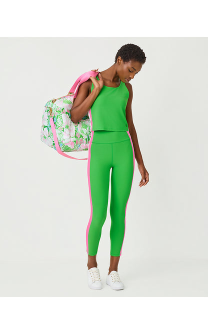 WEEKENDER HIGH RISE MIDI, PUTTING GREEN COLORBLOCK STRIPE
