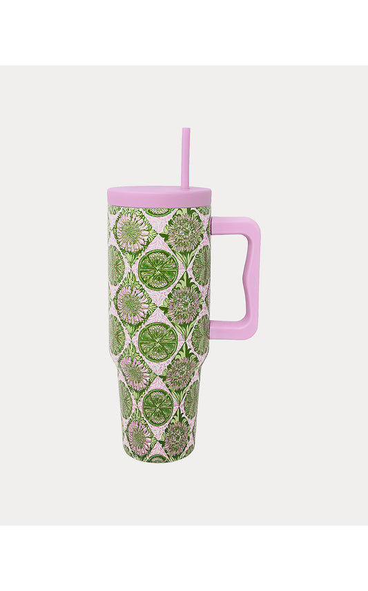 Stainless Steel 40 oz. Tumbler, Tropical Tiles