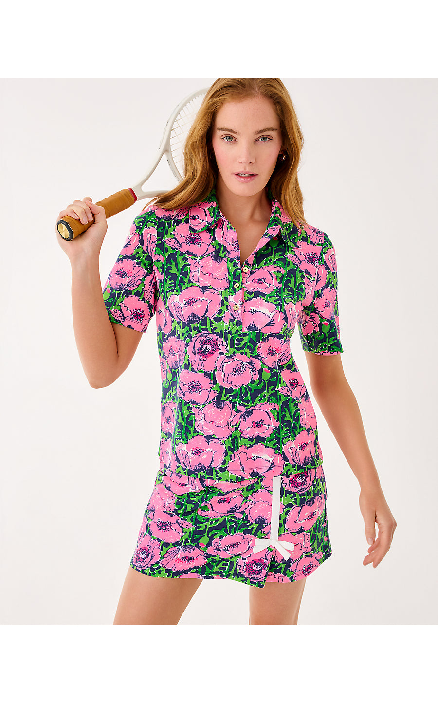 VIA FLORA POLO UPF 50+, LOW TIDE NAVY FLORRIE