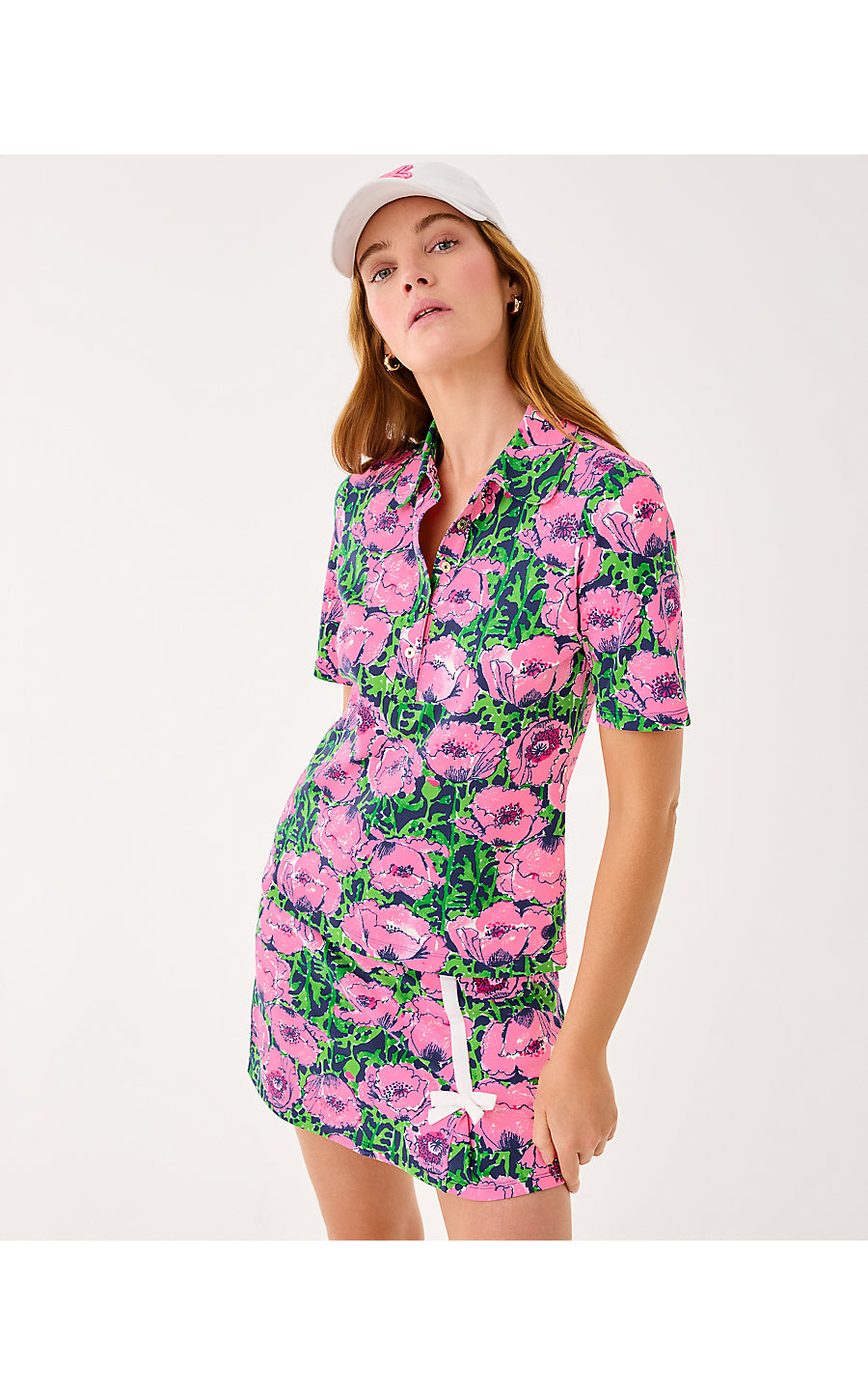 VIA FLORA POLO UPF 50+, LOW TIDE NAVY FLORRIE