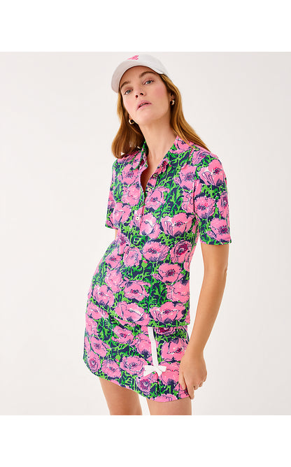 VIA FLORA POLO UPF 50+, LOW TIDE NAVY FLORRIE