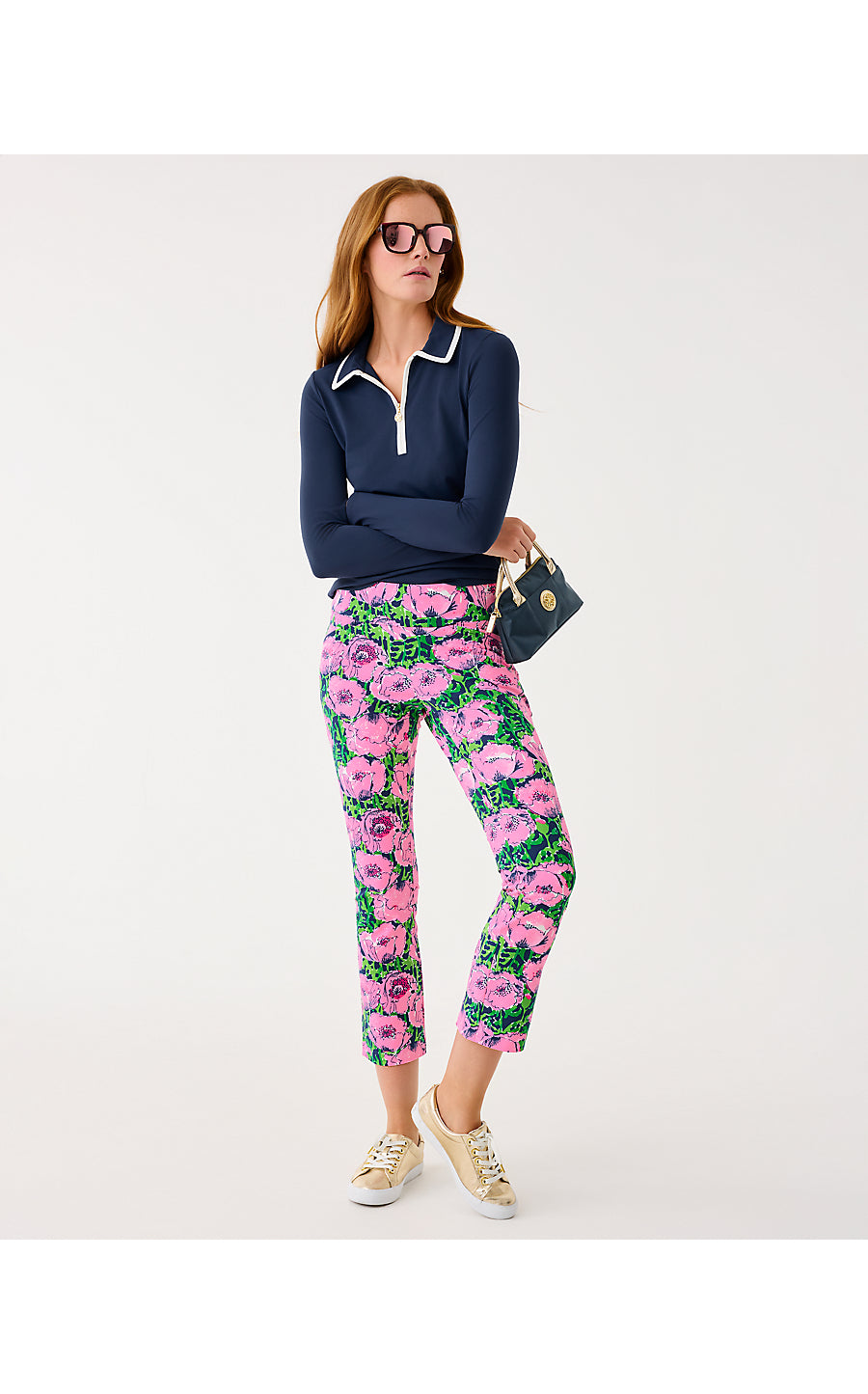 CORSO KICK FLARE PANT UPF 50+, LOW TIDE NAVY FLORRIE GOLF