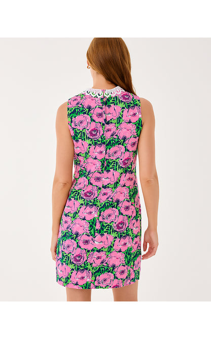 CLEODORA STRETCH SHIFT, LOW TIDE NAVY FLORRIE