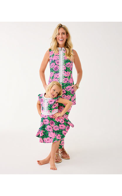 CLEODORA STRETCH SHIFT, LOW TIDE NAVY FLORRIE